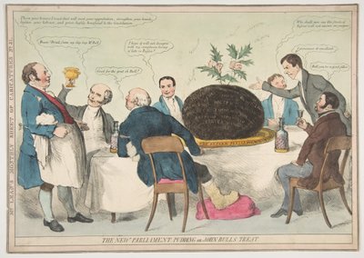 The New Parliament Pudding eller John Bulls Treat, ca. 1832. av Unbekannt