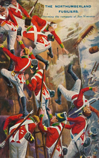 Northumberland Fusiliers. Storming av vollene i San Vincente, 1812, 1939. av Unbekannt
