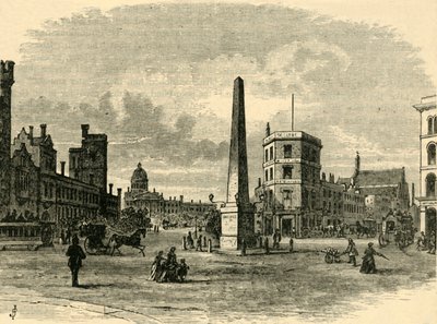 Obelisken i St. Georges Circus, c1878. av Unbekannt