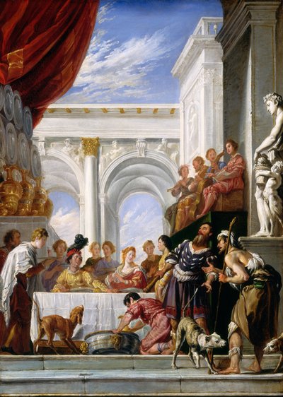 Lignelsen om Lasarus og den rike mannen, 16181628. av Unbekannt