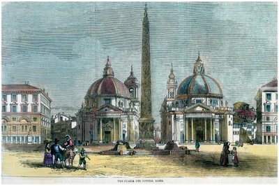 Piazza del Popolo, Roma, Italia, c1880 av Unbekannt