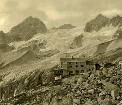 Plauener Hütte og isbreen, Zillergrund, Tyrol, Østerrike, c1935. av Unbekannt