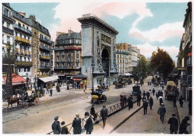 Porte Saint Denis, Paris, ca 1900 av Unbekannt