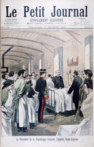 Republikkens president, Felix Faure, besøkte Saint-Antoine Hospital, Paris, 1895 av Unbekannt