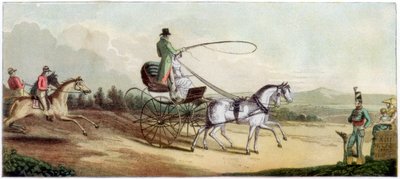 Prinsregenten kjører fru Q på veien til Brighton, sent på 1700- eller tidlig på 1800-tallet 1890 av Unbekannt