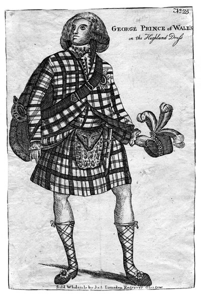 Prinsen av Wales, den fremtidige kong George IV 1762-1830, i Highland Dress av Unbekannt