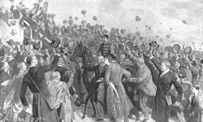 Princes First Derby, 1896: Hans kongelige høyhet leder Persimmon, 1901. av Unbekannt
