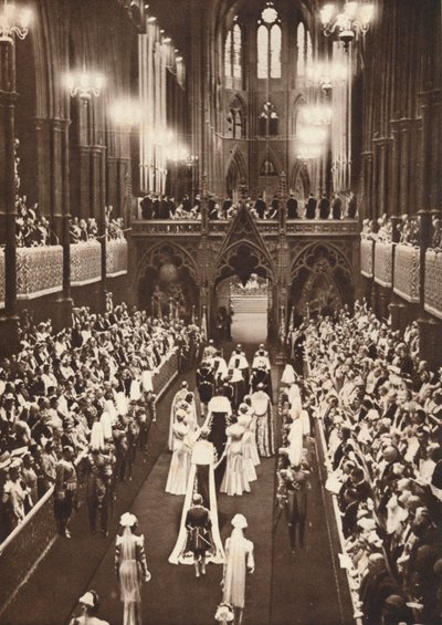 Procession Into The Abbey, 1937 av Unbekannt
