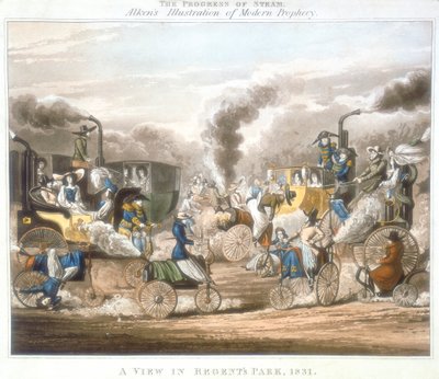 Fremgangen til Steam. A View in Regents Park, 1831, 1828 av Unbekannt