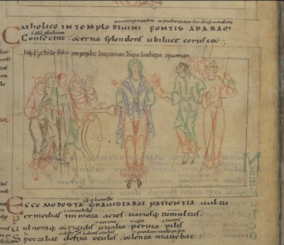 The Psychomachia av Prudentius, 1000-tallet av Unbekannt