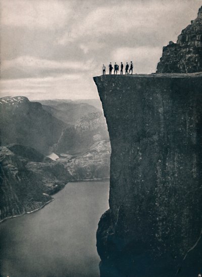 Preikestolen i Lysefjord, 1914. av Unbekannt