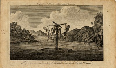 Straffen av russiske røvere ved elven Volga, 1778 av Unbekannt