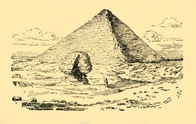 Pyramidegraven til kong Khufu og den store sfinksen i Gizeh, Egypt, ca 1930. av Unbekannt