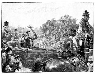 The Queens Reception i Hyde Park, London, ca 1840-tallet, 1900 av Unbekannt