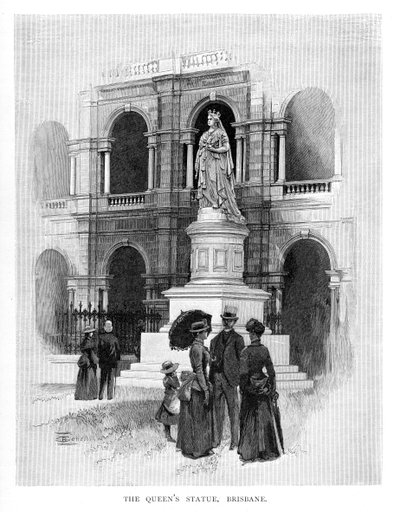 The Queens Statue, Brisbane, Australia, 1886 av Unbekannt