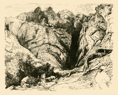 The Ravine at Delphi Scene of the Repulse of the Galles., 1890. av Unbekannt