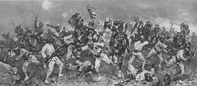The Rebellion of Arabi Pasha in Egypt, 1882: The Charge at the Battle of Kassassin, 1901. av Unbekannt
