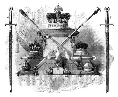 The Regalia of England, c1820 c1895 av Unbekannt
