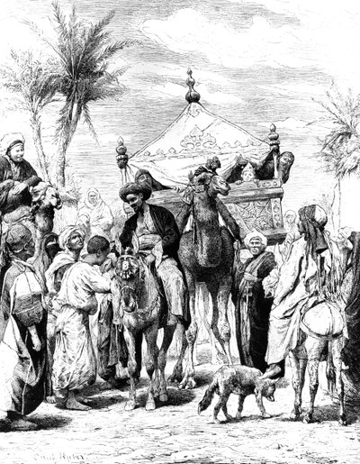 The Return of the Pilgrimage, 1881 av Unbekannt