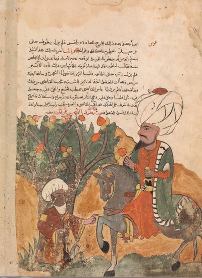 Rogues far dukker opp fra treet, Folio fra en Kalila wa Dimna, 1700-tallet. av Unbekannt