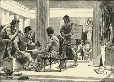 Romerne i Korint, 1890. av Unbekannt