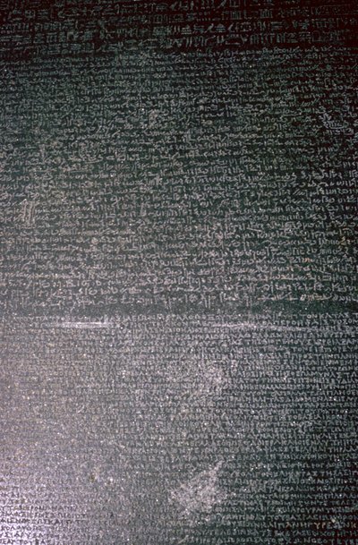 Rosettasteinen, egyptisk, ptolemaisk periode, 196 f.Kr av Unbekannt