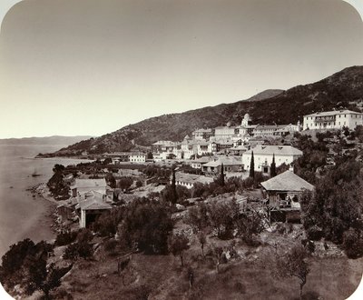 Rossikon St Panteleimon-klosteret på Athos-fjellet, Hellas, 1860-tallet av Unbekannt