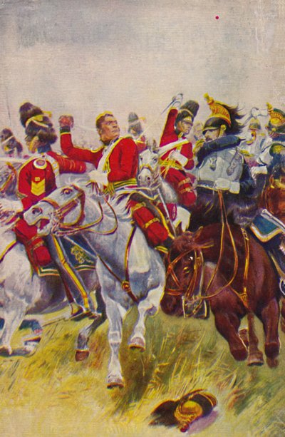 The Royal Scots Greys. The Charge of the Greys at Waterloo, 1815, 1939. av Unbekannt