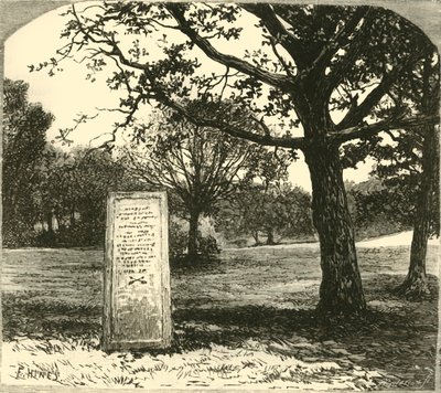 Rufus-steinen i New Forest, 1890. av Unbekannt