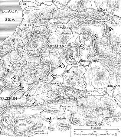 De russisk-tyrkiske grensene, 1915 av Unbekannt
