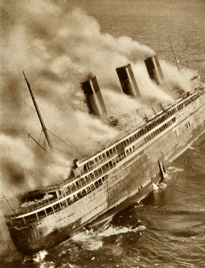 SS LAtlantique i brann, 1933, 1935. av Unbekannt