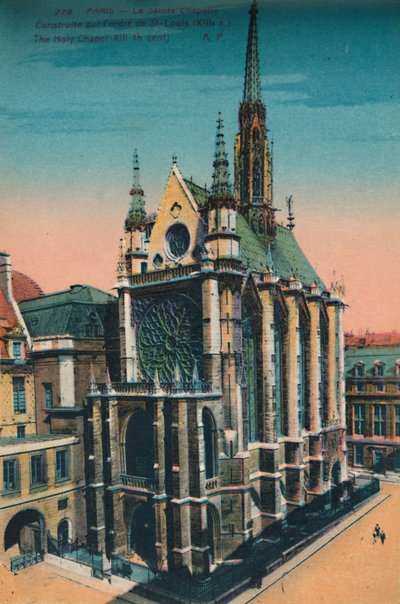 Sainte-Chapelle hellige kapell, Paris, c1920 av Unbekannt