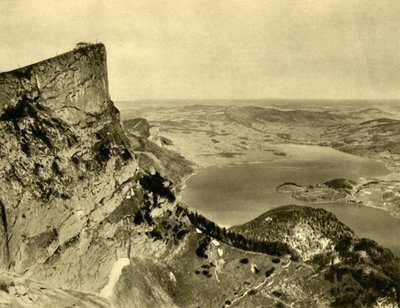 Schafberg og Mondsee, Øvre Østerrike, c1935. av Unbekannt