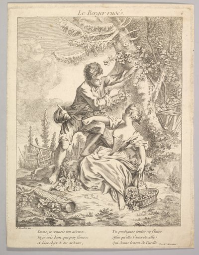 The Sly Shepherd, 1700-tallet. av Unbekannt