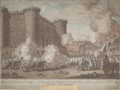 Stormingen av Bastillen 14. juli 1789, 1789 av Unbekannt