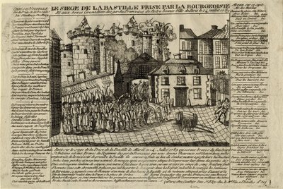 Stormingen av Bastillen 14. juli 1789, 1789 av Unbekannt