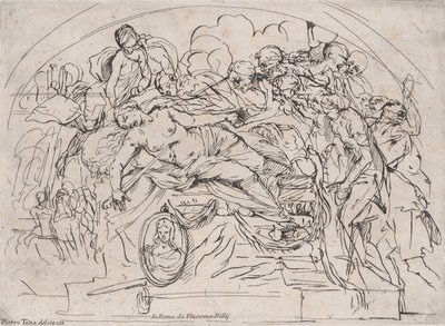 Didos selvmord, 1650-1700. av Unbekannt