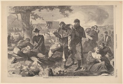 The Surgeon at Work at the Rear Under en Engagement Harper