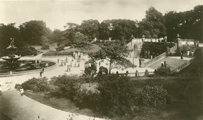 The Terrace and Fountain, Central Park, New York av Unbekannt