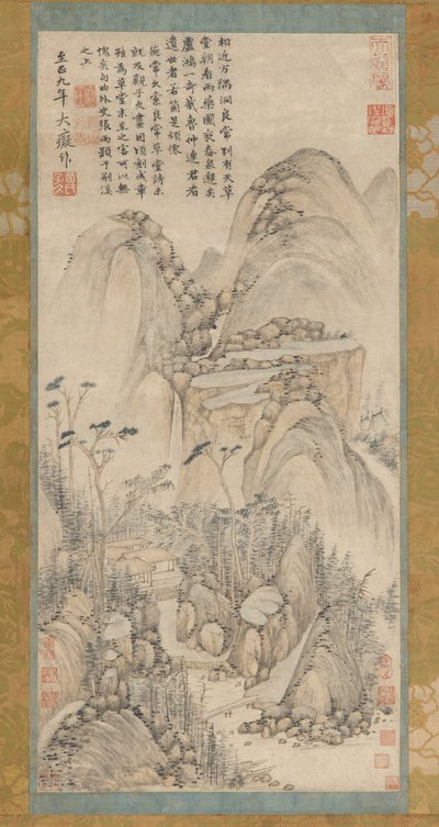 The Thatched Hytta ved Liangchang, 1600-1700-tallet. av Unbekannt