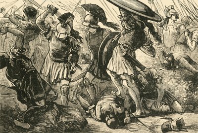 Thebanerne og makedonerne i Chaeronea, 1890. av Unbekannt