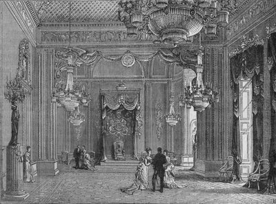 The Throne Room, Buckingham Palace, Westminster, London, c1875 1878 av Unbekannt