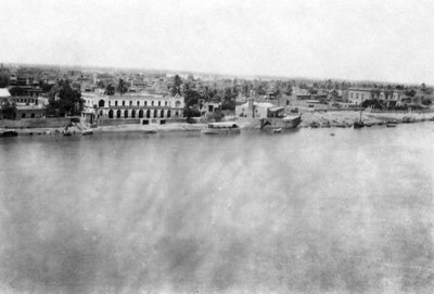Tigris-elven fra det 31. britiske generalsykehuset, Bagdad, Mesopotamia, WWI, 1918 av Unbekannt
