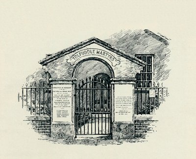 Tolpuddle-minnesmerket ved Tolpuddle Methodist Chapel, 1934 av Unbekannt