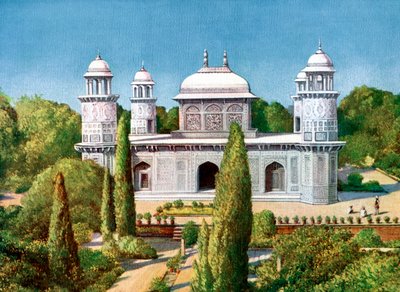 Graven til Itmad-ud-Dowlah, Agra, India, tidlig på 1900-tallet av Unbekannt
