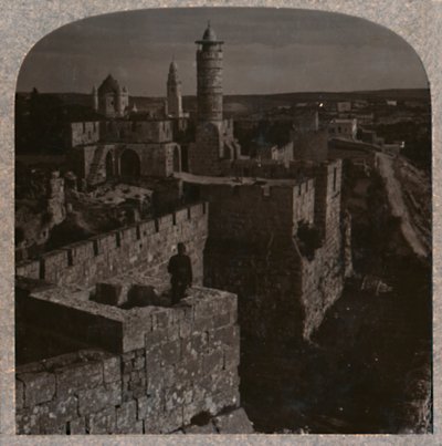 Davids tårn. Den eldste delen av citadellet, ca 1900 av Unbekannt
