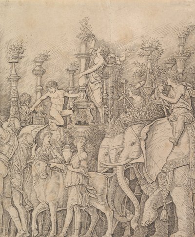 Cæsars triumf: elefantene, ca. 1484-92. av Unbekannt