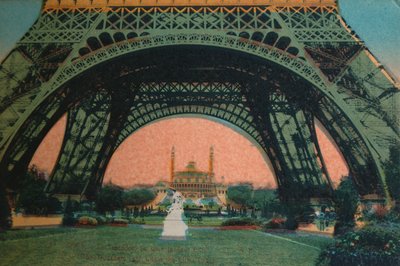 Trocadéro sett under Eiffeltårnet, Paris, c1920 av Unbekannt