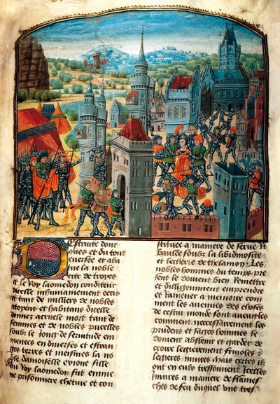 Den trojanske krigen (miniatyr) av Unbekannt