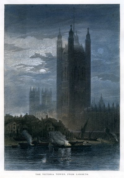 Victoria Tower, fra Lambeth av Unbekannt